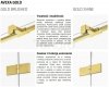 NEW TRENDY Kabina ścianka prysznicowa walk-in AVEXA GOLD SHINE 110x200 EXK-2162